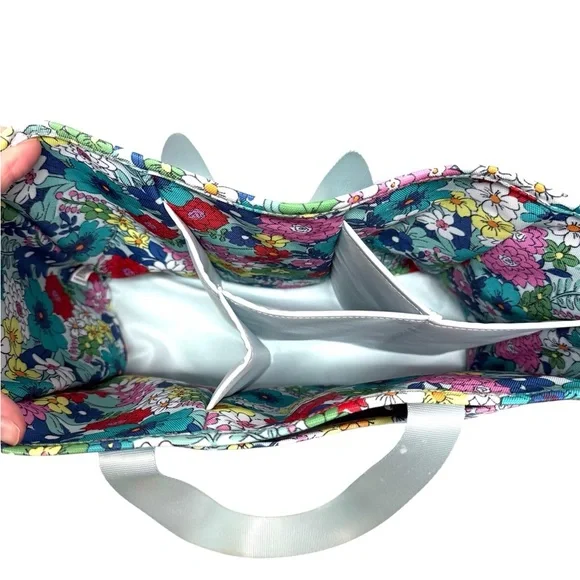 Vera Bradley Tote Lighten Up Far Out Floral Colorful Floral NWOT - Picture 9 of 10